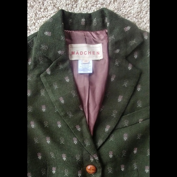 Anthropologie Madchen forest green blazer, size xs - Picture 5 of 5